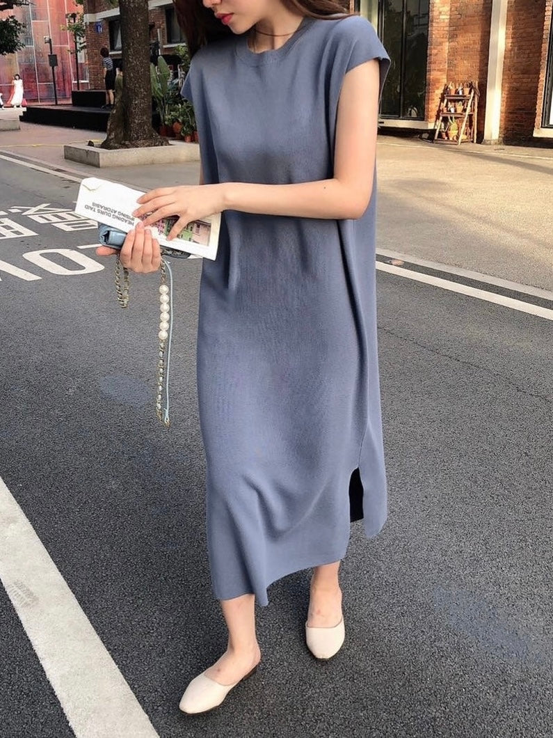 Side Split Oversize Knitted Dress