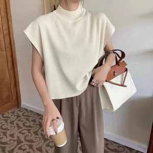 Turtle Neck Simple Chic Oversize Knitted Top