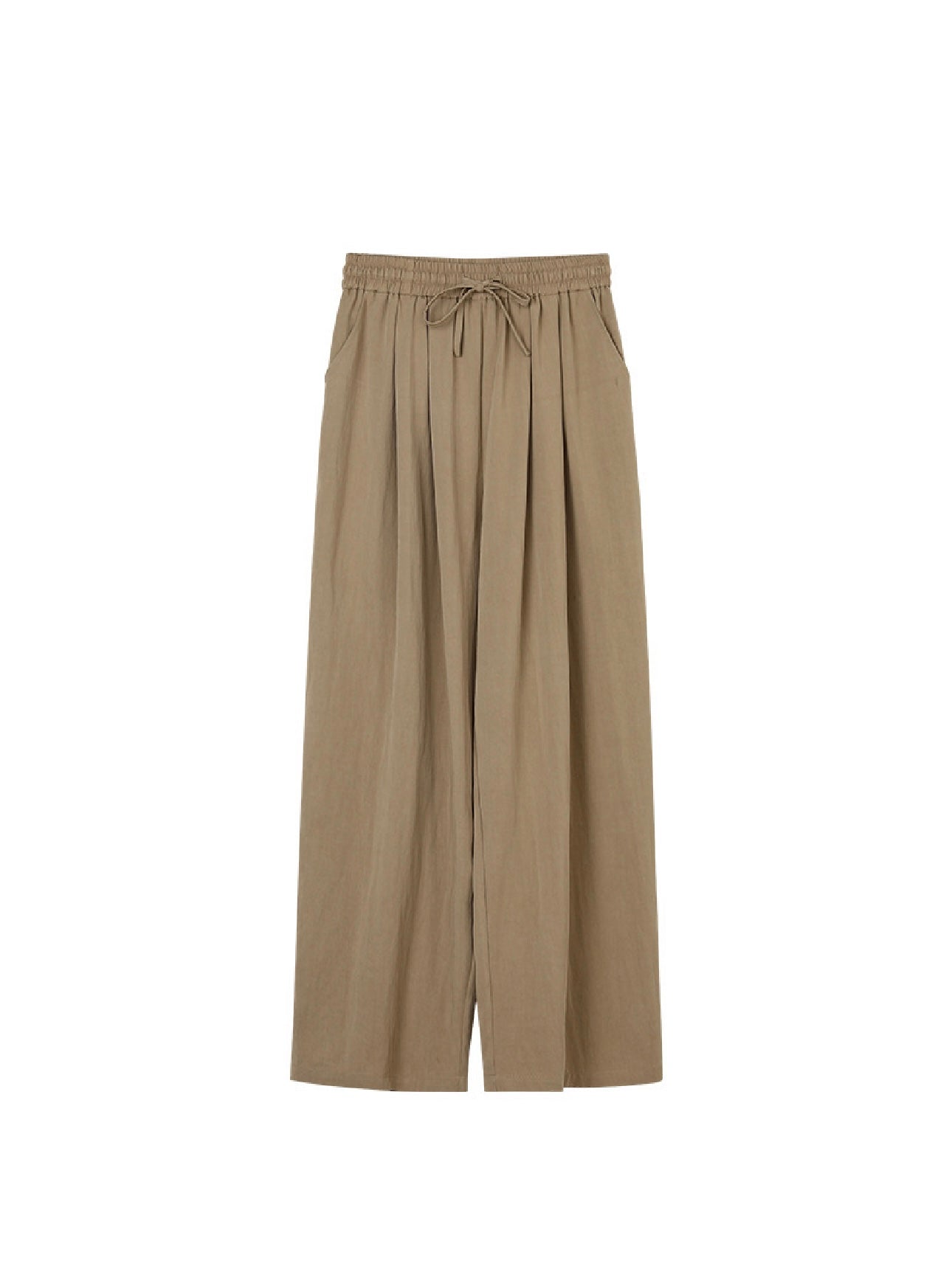 Drawstring Garter Side Pocket Loose Pants