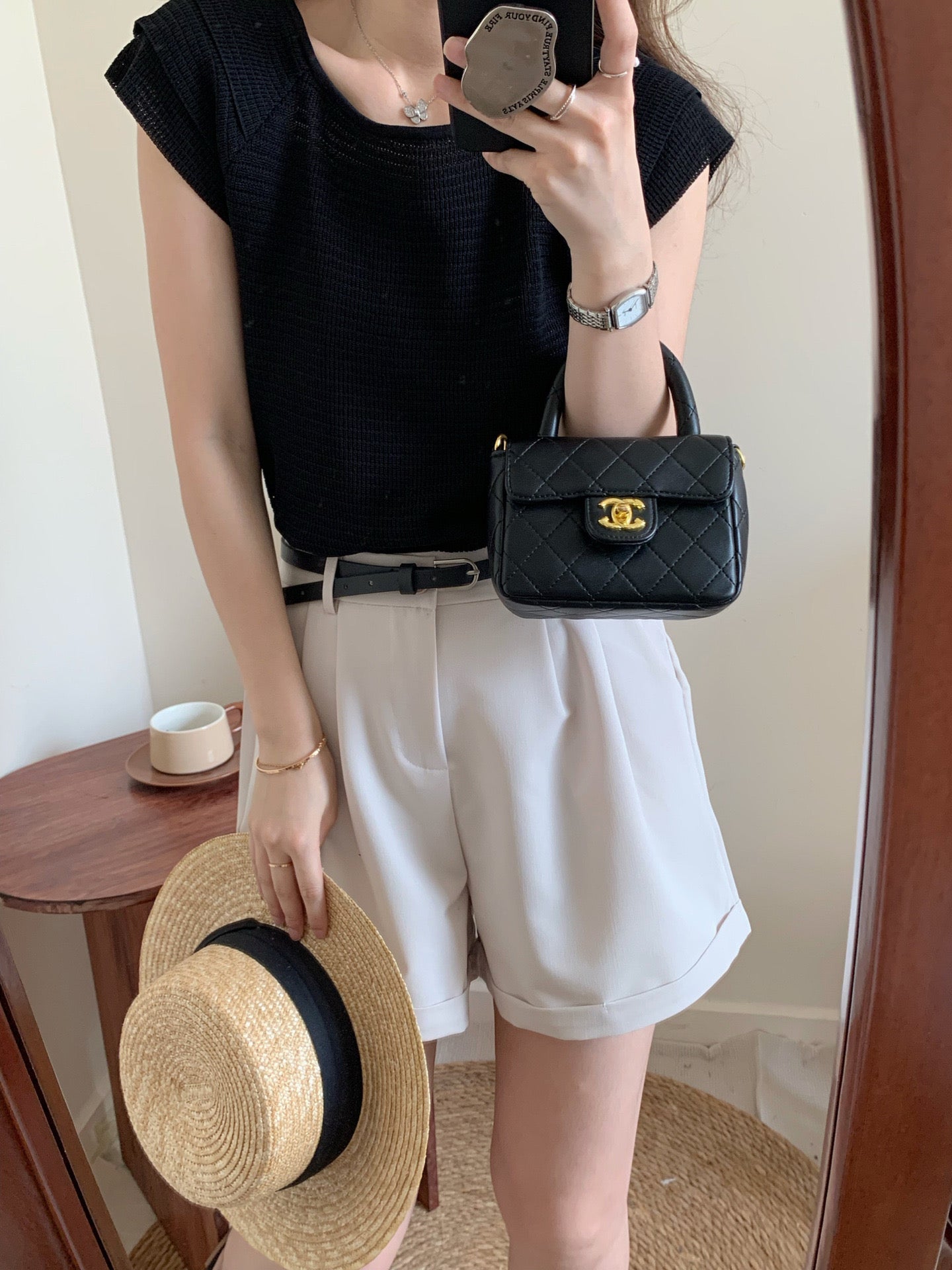 Linen Knitted Triple-layer Sleeve Oversize Top