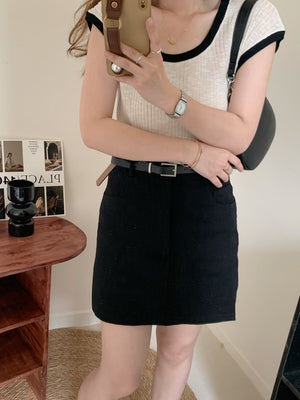 Linen Knitted Sleeveless Simple Top