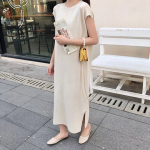 Side Split Oversize Knitted Dress