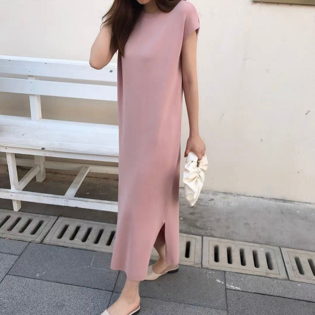 Side Split Oversize Knitted Dress