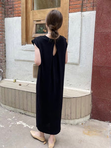 Twisted Cutout Back Oversize Knitted Dress