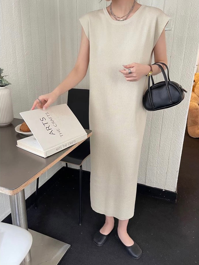 Twisted Cutout Back Oversize Knitted Dress