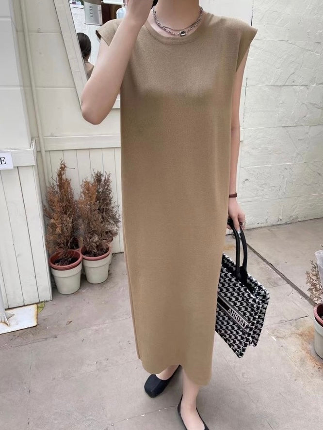 Twisted Cutout Back Oversize Knitted Dress