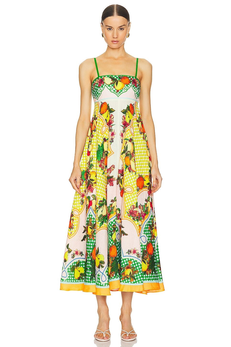 Fruit Multi Print Shirred Back Cami Dress