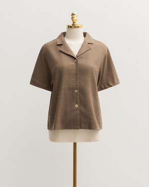 Button-up Shirt Top & Skirt Shorts Skort 2 in 1 Coords Terno