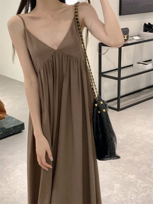 V-neck Adjustable Strap Summer Cami Dress