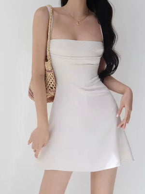 Square Neck Solid Cami Dress