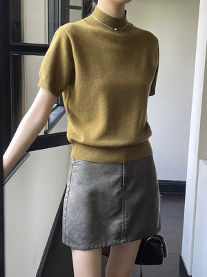 Turtle Neck Soft Knitted Oversize Top