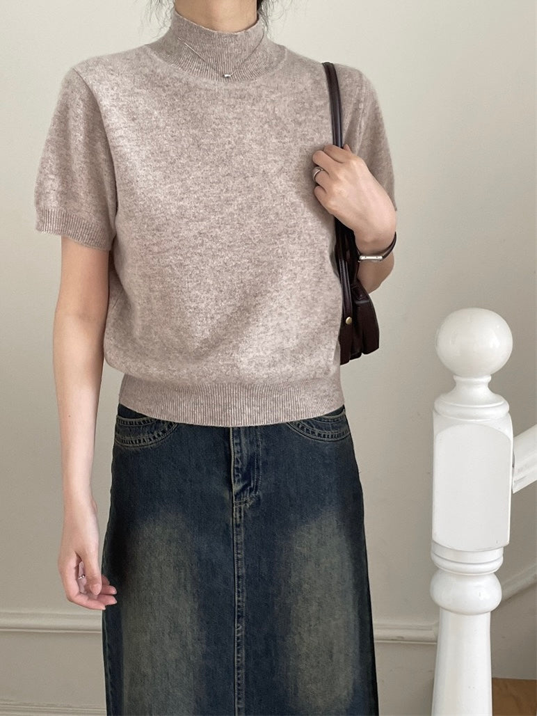 Turtle Neck Soft Knitted Oversize Top