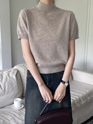 Turtle Neck Soft Knitted Oversize Top