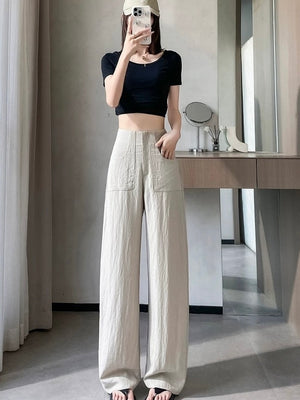 Side Pocket Back Garter Pants