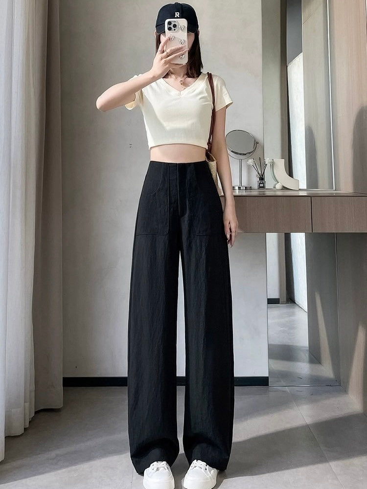 Side Pocket Back Garter Pants