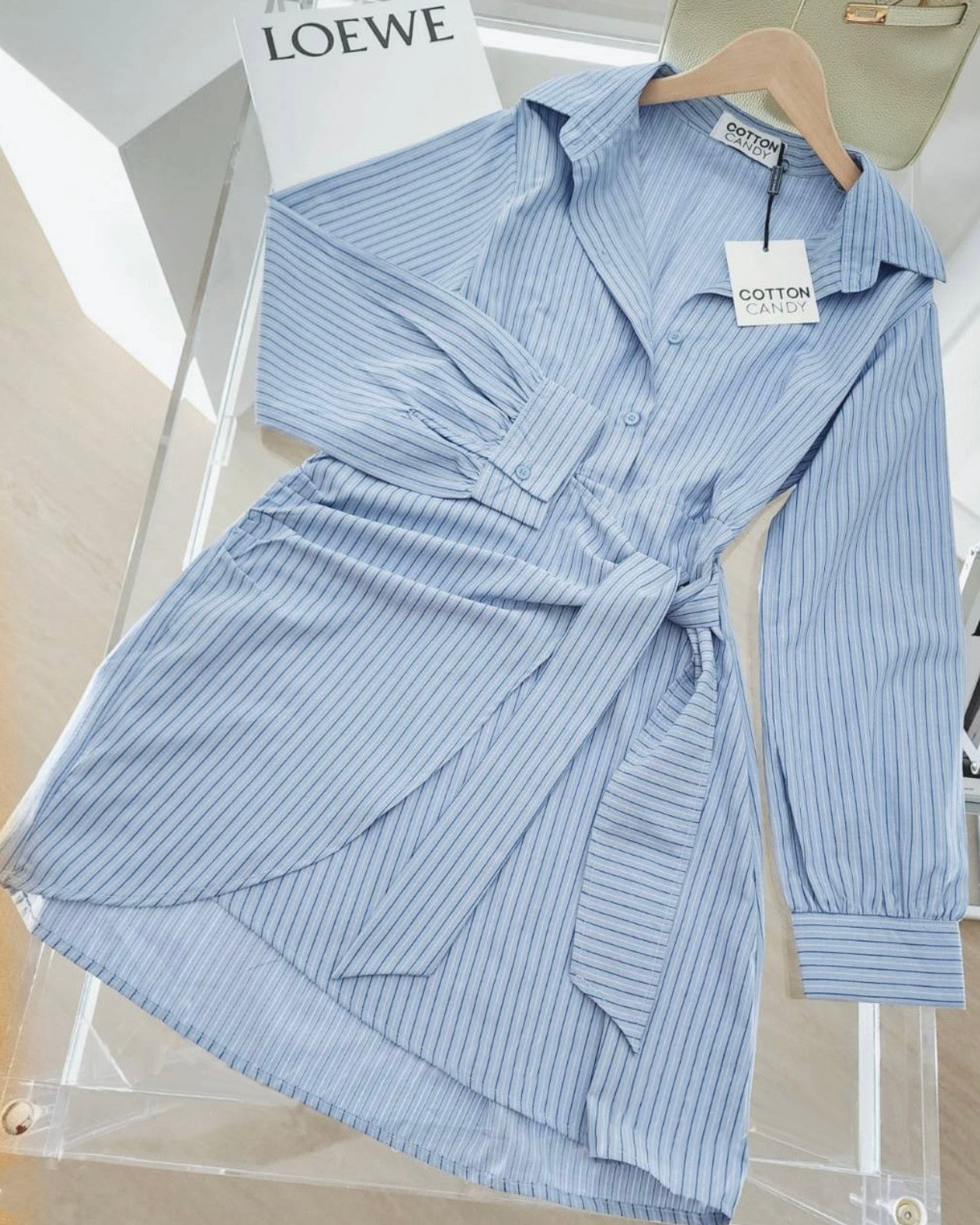 Garter Back Working Button Down w/ Cover-up Detail Polo Shirt Dress