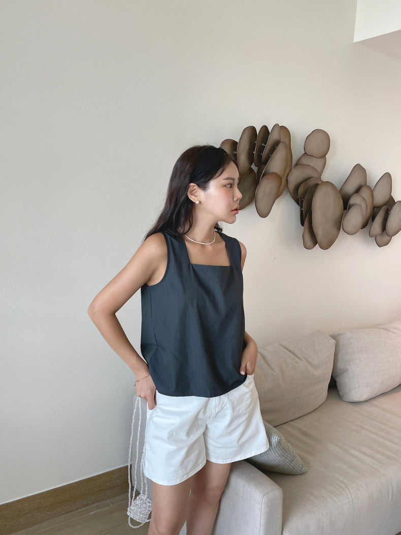 Square Neck Comfy Solid Top