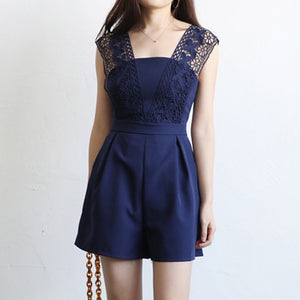 Embroidered Lace Combo Romper / Jumpshort