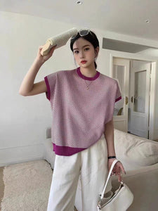 Unique Pattern Oversize Knitted Top