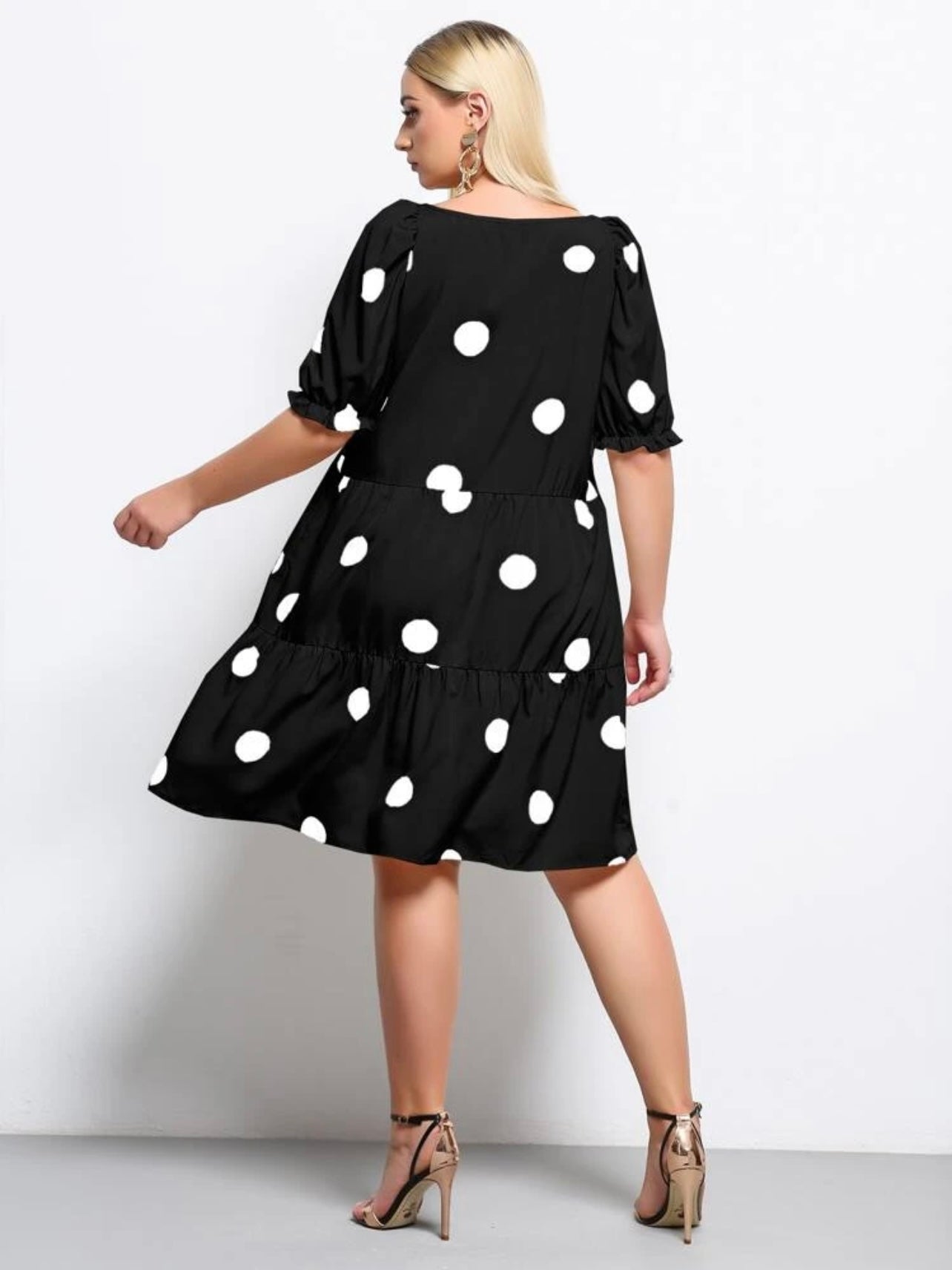 Polka Dot Babydoll Plus Size Dress