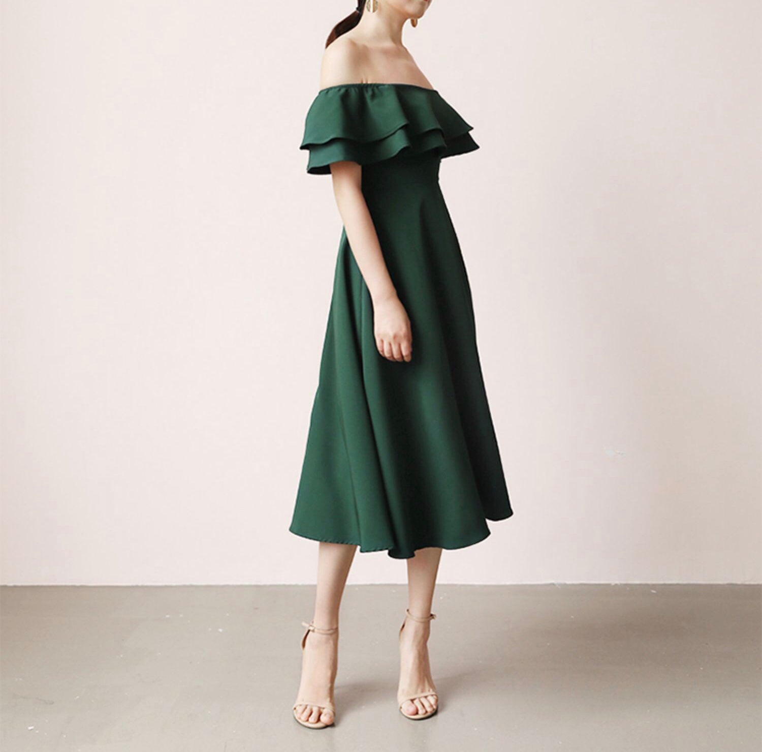 2-layer Off Shoulder Elegant Dress