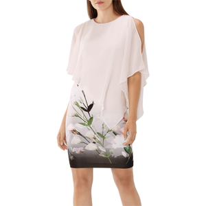 Floral Combined Overlay Dress