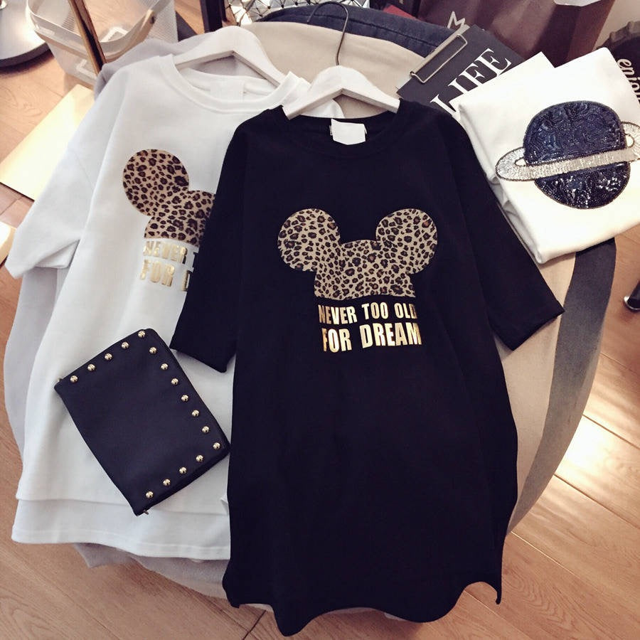 Leopard Mickey MousEe Lazy Dress