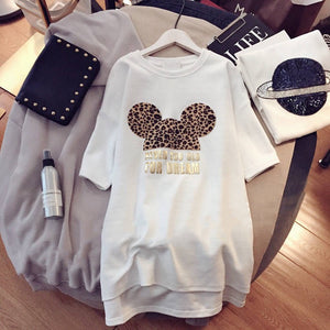 Leopard Mickey MousEe Lazy Dress