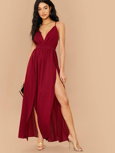 Side Split Sexy Elegant Cami Dress