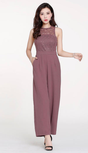 Embroidered Lace Combo Jumpsuit