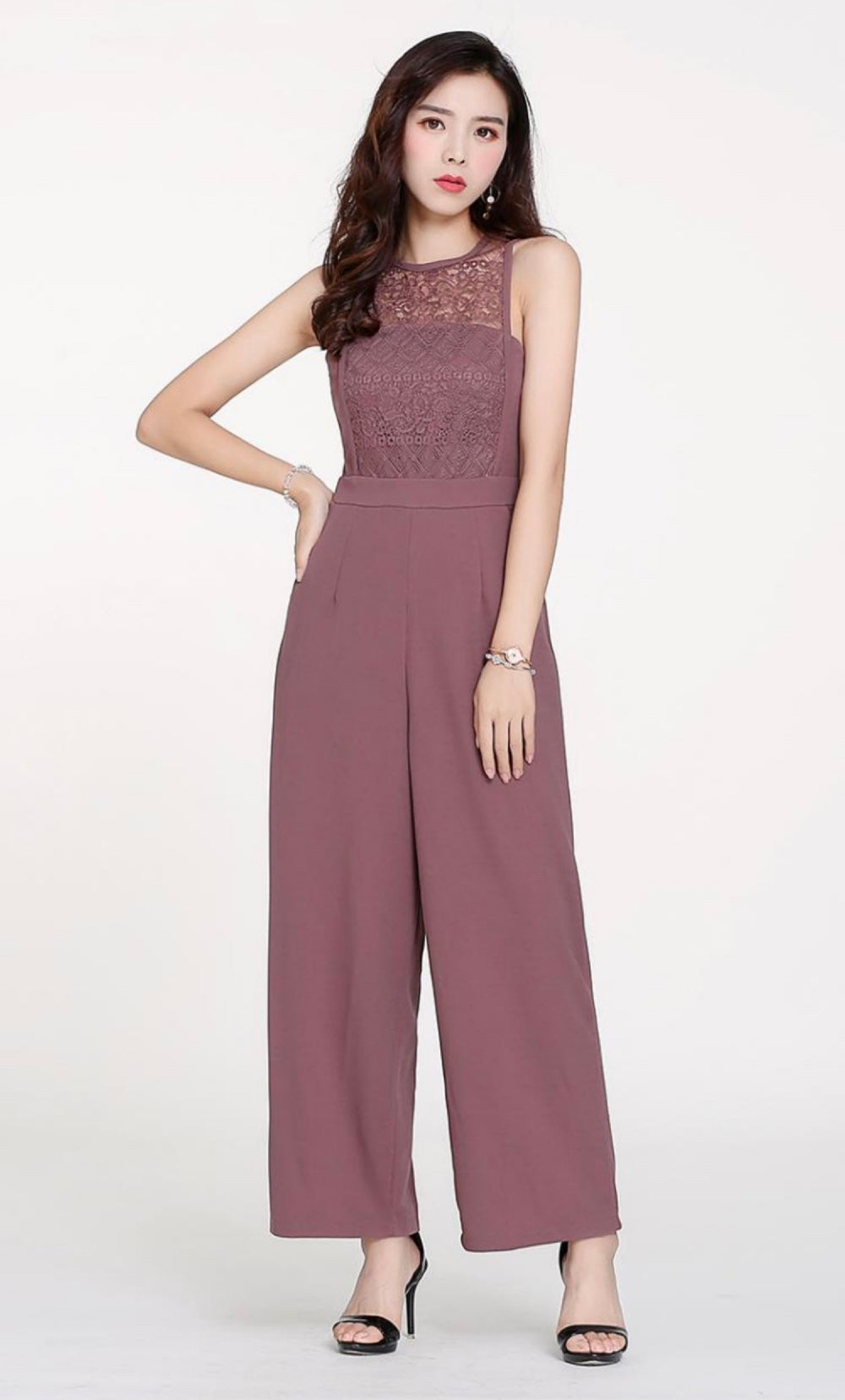 Embroidered Lace Combo Jumpsuit