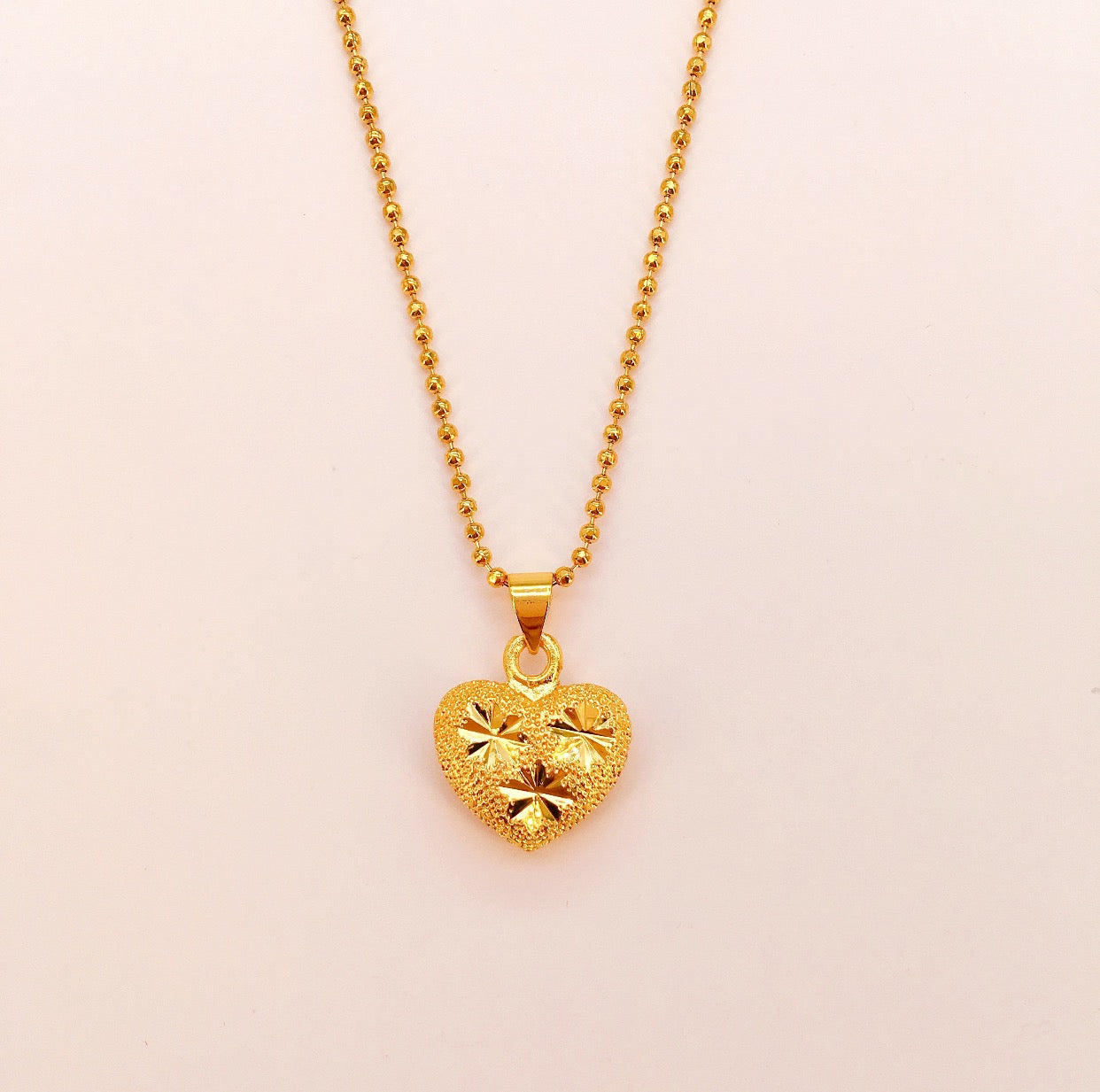 Class A 24K Bangkok Gold Heart / Ball / Virgin Mary Necklace