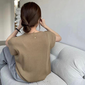 Side Split Oversize Knitted Top