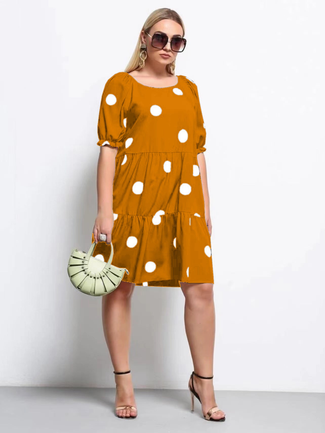 Polka Dot Babydoll Plus Size Dress